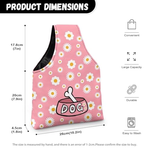 Image of Daisy Yarn Bags for Knitting Yarn Storage Bag Organizer Dog Crochet Organizers and Storage Yarn Storage Bag for Crocheting for Women Gifts Knitting Tote Bag Small