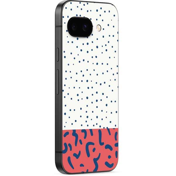 Skinit Decal Phone Skin Compatible with Google Pixel 9a - Polka Dot Split Design