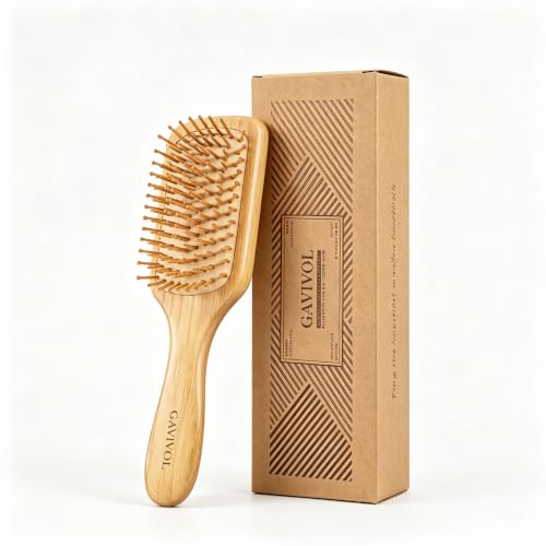 Bamboo Hair Brush for Hair Growth and Detangling