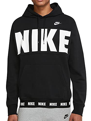 Nike M NSW SPE+ FT PO Hoodie HBR Felpa con Cappuccio, Black/Black/White, M Uomo