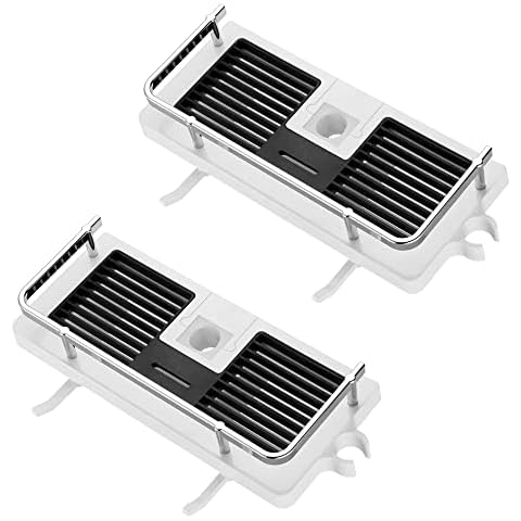 Hoomtaook Estante de Ducha Sin Perforar Soportes de Ducha Colgantes Plástico 2 Piezas Blanco Cover