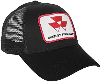 J&D Productions Black Massey Ferguson Tractor Logo Hat with Mesh Back