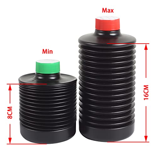 3x eTone Bidons accordéons de laboratoire, chambre noire pour stockage des produits chimiques, contenu 1L/1000ml HDPE Bidons opaques à la lumière (3 x bidons accordéons)