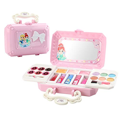 Baitang Maquillage Enfant Jouet pour Fille, Kit De Cosmétiques Lavables Maquillage, Malette Maquillage Jouet Makeup Beauté Cadeau pour Enfant Cover