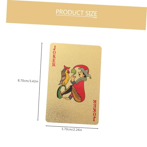 wasserdichte PVC Pokerkarten Goldfarbenes Deck Kartenspiel für Party Unterhaltung Familienabend Poker Bridge – Bild 3