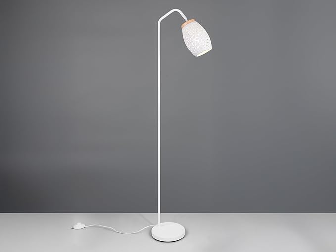 meineWunschleuchte meineWunschleuchte Staande lamp in wit met opvallend stanspatroon, hoogte 147 cm photo 3