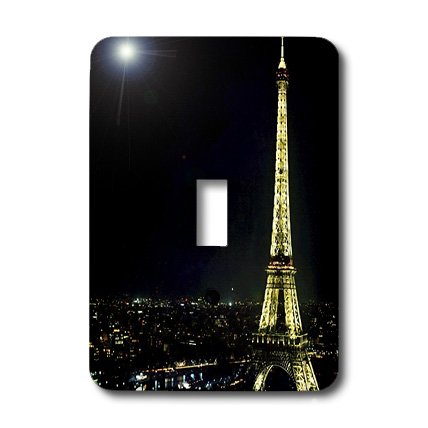Interrupteur à baïonnette Eiffel Tower Lit at Night 3dRose pour une ambiance salon