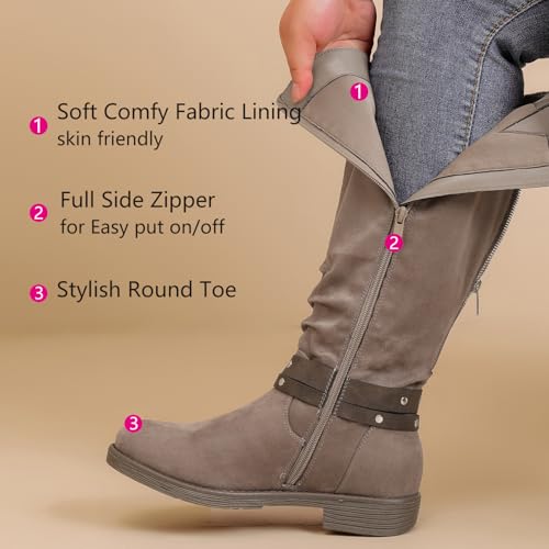 Image of Luoika Women's Extra Wide Calf Knee-High Boots