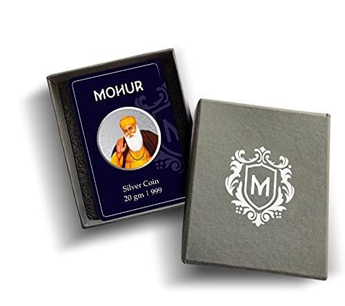 MOHUR Sikh Guru Nanak 20 Gm Silver Coin Coloured (999) Pure Silver - Image 5