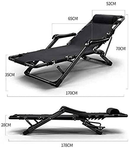 Chaise de patio pliante inclinable contre le mal de dos en position allongée - 2