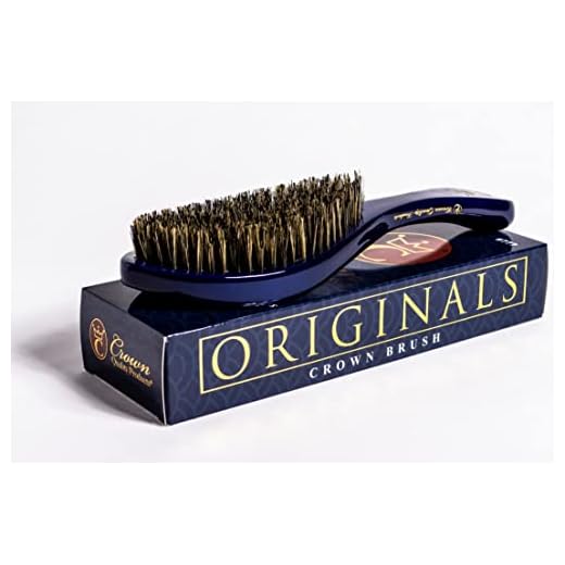 Crown Quality Products Original Contour 360 Wave Brush - MEDIUM (Royal Blue) Hairbrush