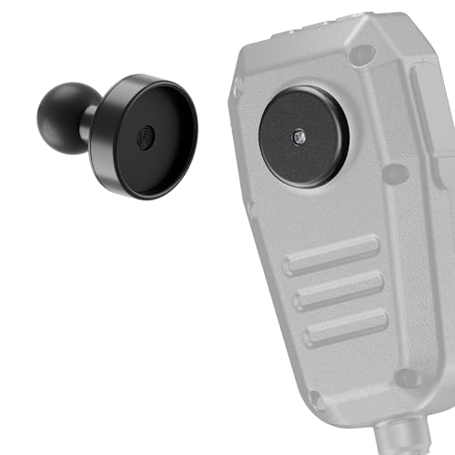 Image of Tackform Magnetic CB Radio Mic Holder - Only Compatible with Midland MXT275 and MXT575 GMRS Radios | Aluminum 20mm Ball | Neodymium Magnets | Single Handed Operation