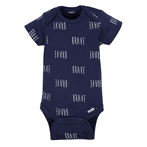 Gerber Baby Boys 5-Pack Short Sleeve Variety Onesies Bodysuits Happy Tiger 3-6 Months #TOP2