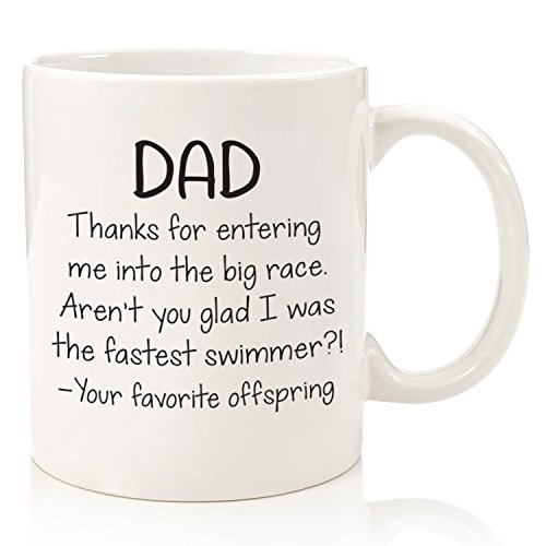 Exclusive Discount 90% Price Dad, Fastest Swimmer Funny Coffee Mug - Best Christmas Gifts for Dad, Men - Cool Xmas Gag Dad Gifts from Daughter, Son, Kids, Favorite Child - Unique Birthday Present Idea for Father - Fun Novelty Cup