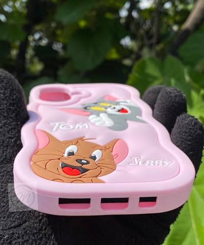 Image of MIDOS Back Cover Compatible with iPhone 17, 3D Soft Silicone 3D Cute Cartoon Full Protective Case for iPhone 17 (Baby Pink)