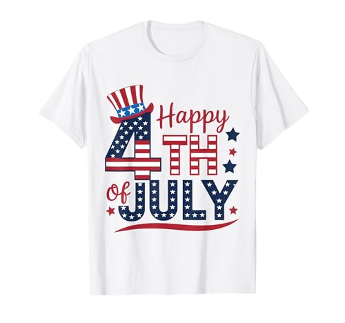 Fourth of July for Women American Men Kids Happy 4th of July T-Shirt