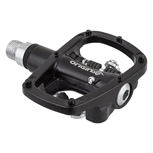Bicycle Pedals Origin8 Dual Sport MultiPurpose SPD Single Clipless 9/16 Black