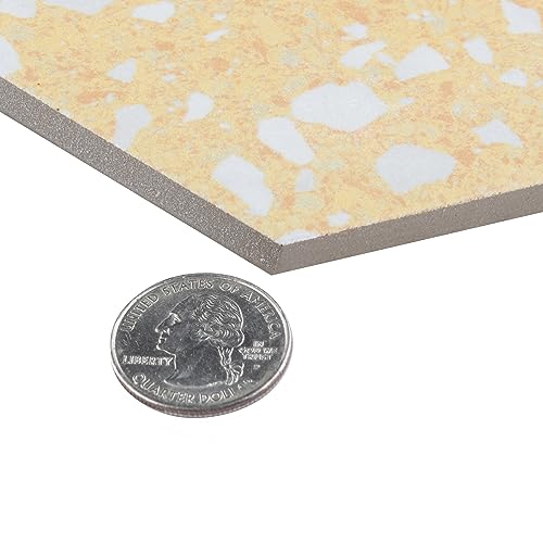 Merola Tile FCD10VCYW Venice Hex Yellow 8-5/8\" x 9-7/8\" Porcelain Floor and Wall Tile