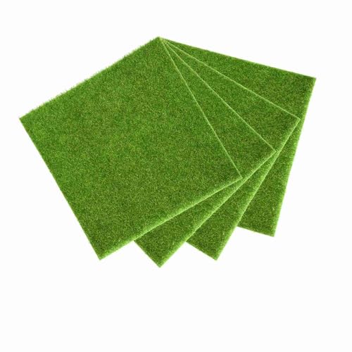 Aumotop Tappetino in Artificiale Mini Giardino Paesaggio Ornamento Decorazioni per la Casa per Casa delle Bambole Balcone Camera dei Bambini, Prato Sintetico Lavabile Decorazione Acquario (30*30 cm)