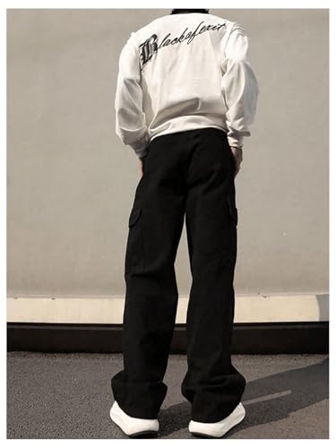 GORGLITTER Boy's Cargo Pants Wide Leg Pants Elastic Waist Trousers with Pockets2