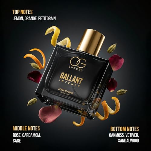 Image of OG Luxury India's Strongest Gallant Intense Extrait De Perfume for man, Premium & Long-Lasting Scent, luxury perfume for Special Occasions & Gifting, 100ML