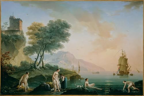 Tableau Impressions d'art Mural Baigneuses Claude Vernet 60x90cm