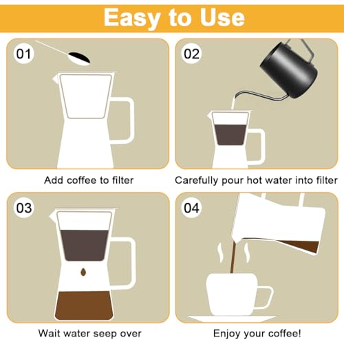 Image of Supvox Gooseneck Water Kettle 350ml Stainless Steel 304 Water Pot | Precision Pour Over Coffee Kettle with Heat-Proof Handle Drip Coffee Pot for Home Travel Ideal Coffee Mug Companion