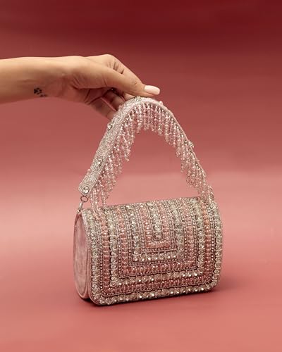 Image of THE TAN CLAN Nysa Beige Flap Over Clutches for women Bag for Women- Elegant Evening Handbag, Stylish Purse