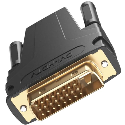 Vancle DVI to HDMI Adapter, Bidirectional HDMI to DVI-D Adapter, DVI24+1 Male to HD Female Port Converter with Gold-Plated Connectors