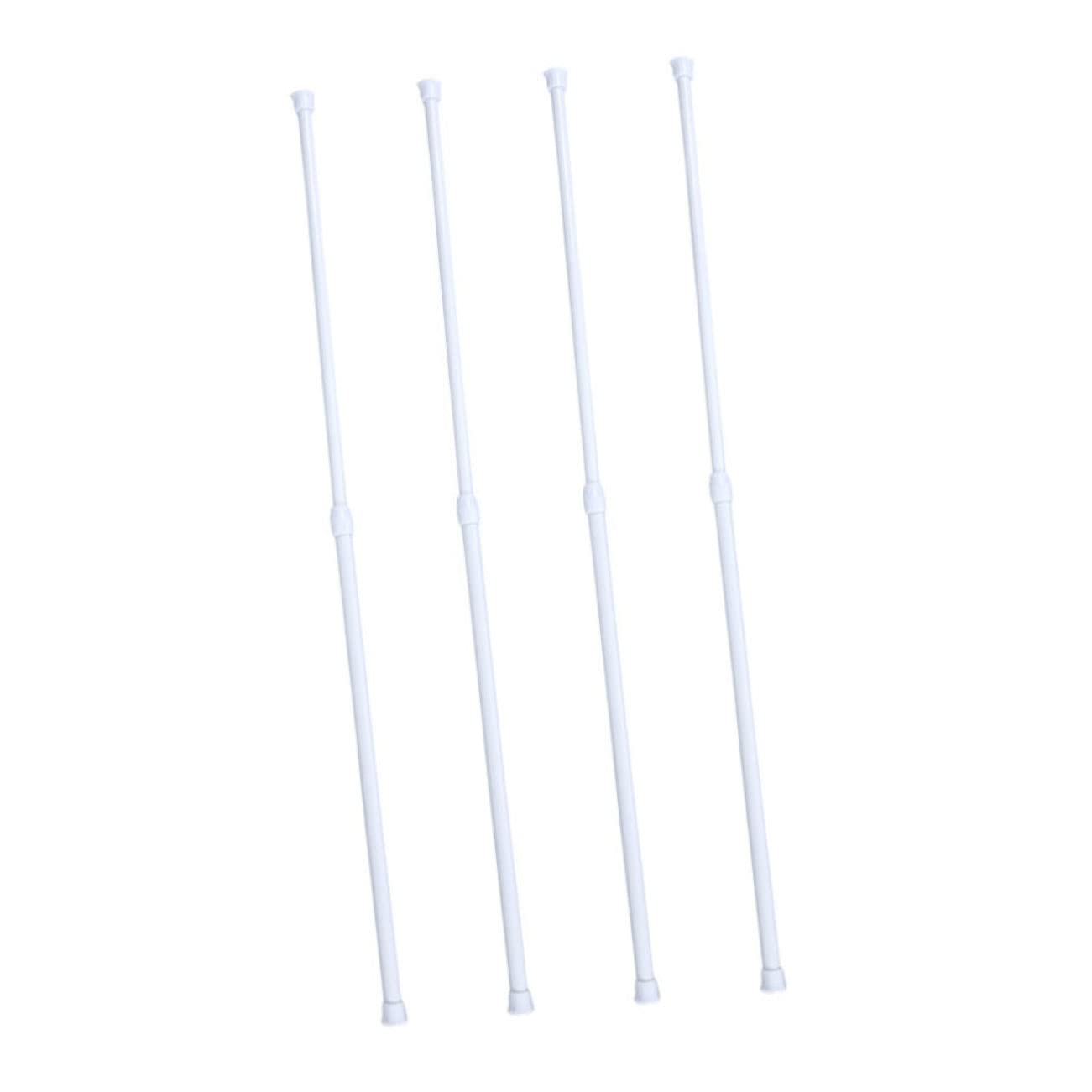 HOOTNEE Shower Rods Set of 2 Extendable Tension Rod 40-70 Inches High Elastic Spring Easy to Install No Tool Needed