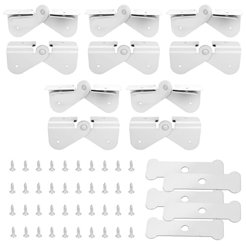 Gutter Downspout Hinge, 10Pcs Downspout Flip-Up Easy DIY Installation on Any Size Rectangle or Square Downspout, Rain Gutters Accessories Downspout Extension Hinge Include Clasp