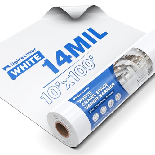 Crawl Space Vapor Barrier 14 Mil Heavy Duty Plastic