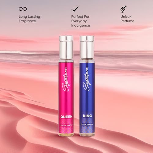 Image of Signature Queen's Love Royal Unisex Perfume Gift Set | Long-Lasting Fragrance for Men & Women | King 30 ml + Queen 30 ml | Perfect Luxury Romantic Couple Gift for Any Occasion | Travel Pocket Perfume