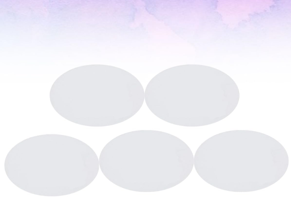 Oval Cotton Canvas Board White 2 Pcs, for Students and Hobbyists
