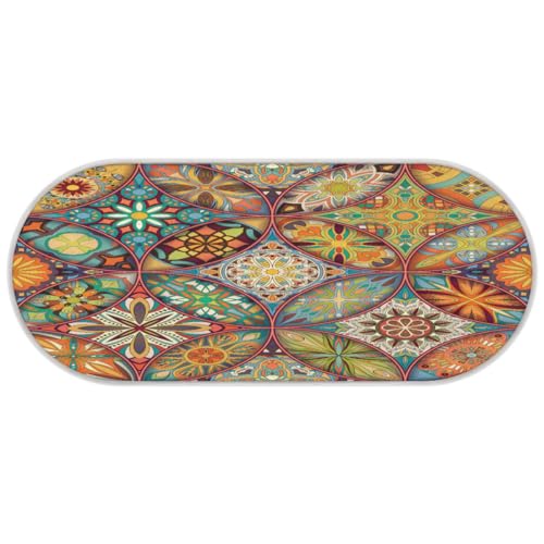 Tapis de sol mandala ethnique doux à cheveux longs pour une maison chaleureuse - 4