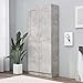 vidaXL Bibliothèque Armoire à Livres Armoire de Rangement avec 5 Compartiments et 2 Portes Maison Intérieur Gris Béton 82,5x30,5x185,5 cm Aggloméré