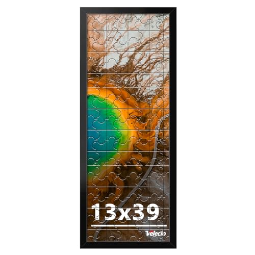 Veleclo 13x39 Picture Frame for Wall Display 13x39 Black Picture Frame with Shatter Resistant Plexiglass Stable and Sturdy 13 x 39 Poster Frame for Wall Display Handpicked Gift Collection 1 Pack