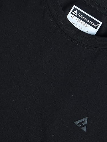 Image of Clans & Hans Men's Super Combed Cotton T Shirt, Regular Fit Round Neck Tshirt, Half Sleeves, Plain T-Shirt for Men