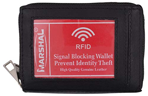 Marshal Leather RFID Identity Safe Double Zippered Accordion Wallet4