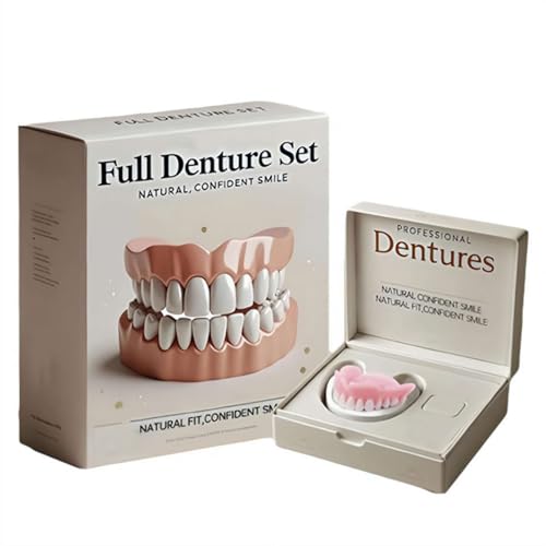 Juego de prótesis dentales de silicona para dentaduras postizas, kit de reparación de prótesis dentales y kit de reparación de dentaduras postizas - Ajuste cómodo personalizado, invisible para dientes