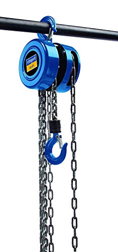 SCHEPPACH CB1 Polipasto Cabestrante de Cadena Manual con Gancho de Alta Resistencia, 1T de...