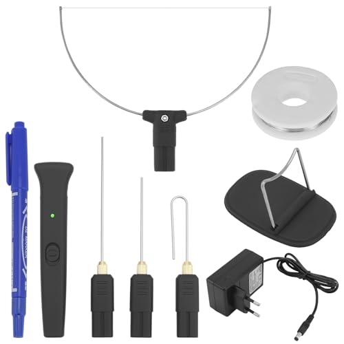 QWORK® 3 en 1 cortadora de espuma eléctrica, cortadora de poliestireno expandido de 100-240 V/18 W, para láminas de poliestireno expandido