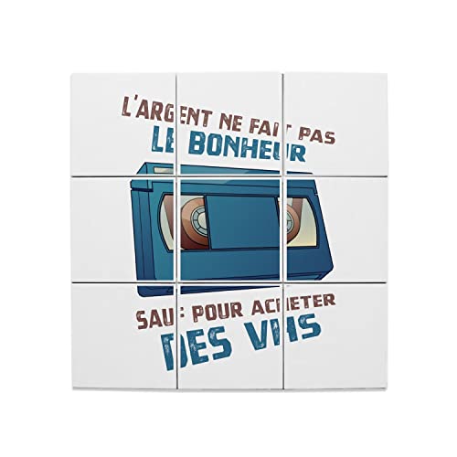 Carreaux céramique décoratifs pour masquer un mur vide avec un style rétro de film VHS