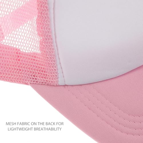 Casquettes de baseball sublimation rose lot de 10 en polyester - 6
