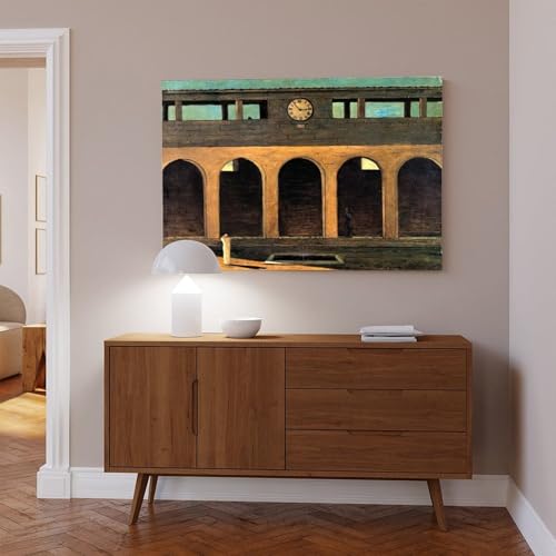 Impression sur toile De Chirico grand format 61x91cm cadre inclus