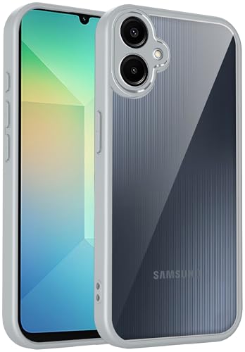 Image of Kapa Hawkeye Clear Slim Tough Back Cover for Samsung Galaxy F70e 5G | Camera Lens Protector Anti Yellow Shockproof Clear Hybrid Case Cover (Grey Sides)