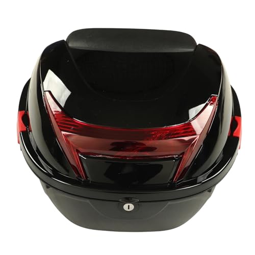 Baúl trasero de motocicleta impermeable con cerradura y kit de almacenamiento