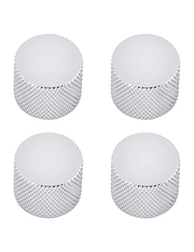 Metallor Guitar Volume Tone Control Knobs Knurled Metal Dome Style 18Mm Diameter 6Mm Solid Shaft Knobs Compatible With Tele Telecaster Style Electric Guitar Or Bass Guitar 4Pcs Chrome. #TOP3