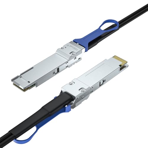 Image of 10Gtek 400GBASE QSFP-DD to QSFP-DD Passive Direct Attach Copper Twinax Cable, for Cisco QDD-400-CU1.5M, 1.5-Meter(4.92ft)