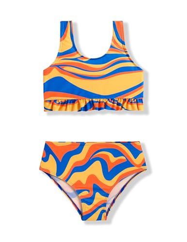 Image of Arshiner Girls Bikini Beach Swimwear 2 Piece Swimsuits Floral Printing Bathing Suits